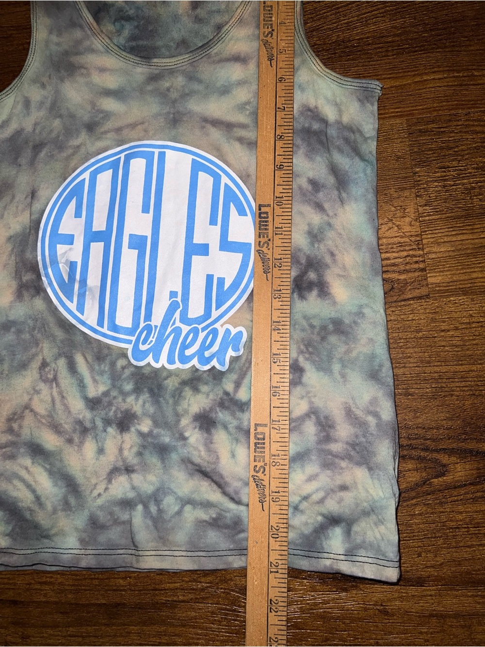 Kids Eagles Cheer Tie-Dye Tank Top Blue Graphic Logo Size S - Picture 5 of 5